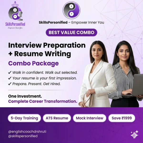 Interview Preparation + Resume Writing – Combo by Dr. Shruti Soni